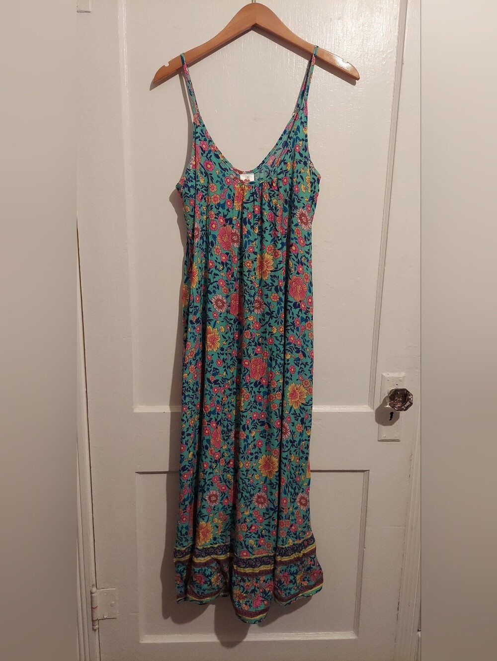 Bueno Ninos Boho Midi Dress Womens Small Floral Summer Feminine Beach Summer